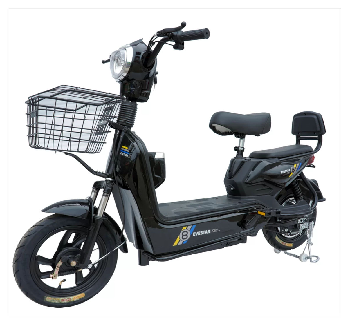 bicimoto electrica con bateria de litio negra Matitronic